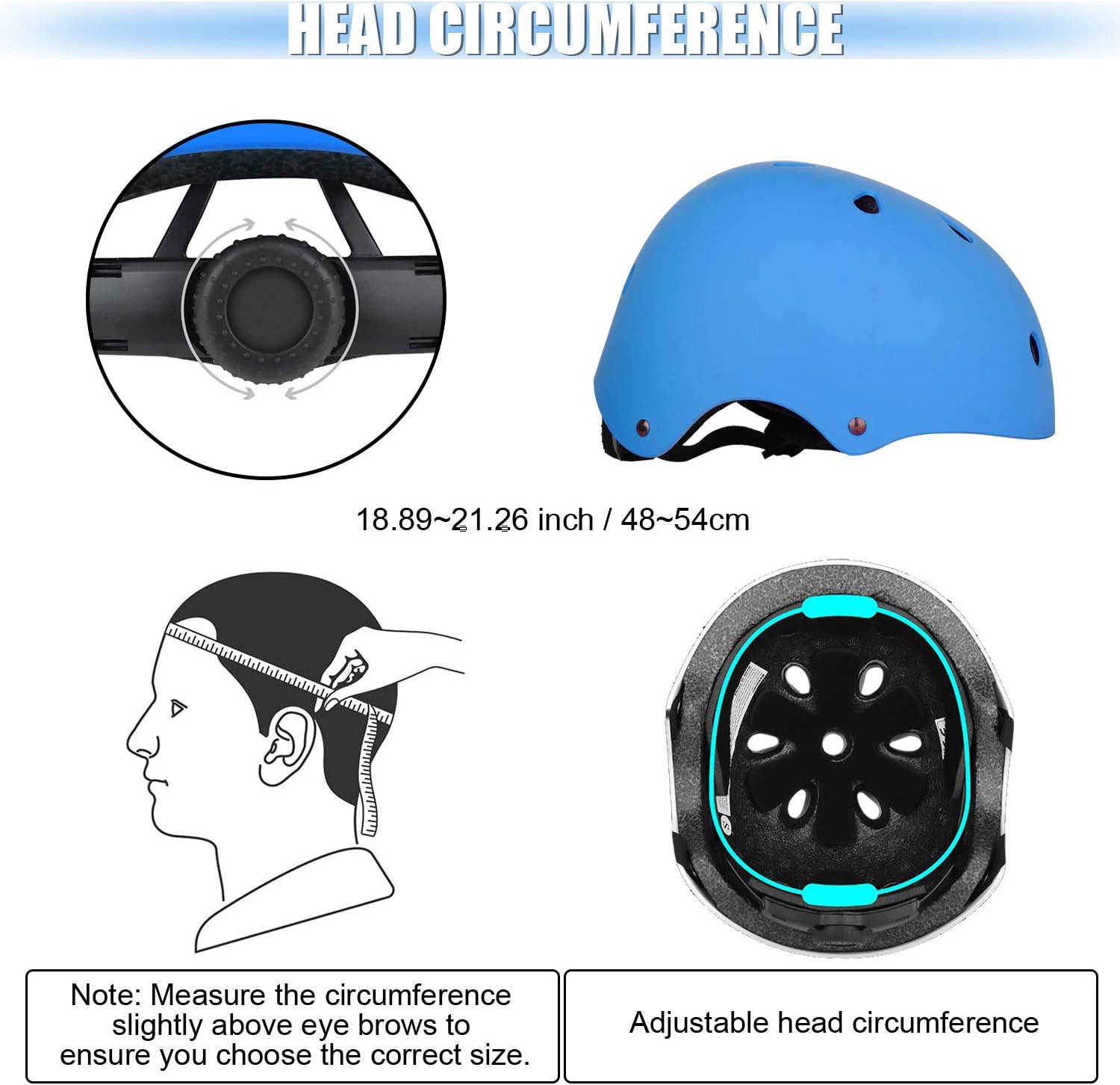 WayEee Kids Bike Helmet Set Skateboard Knee Pads, Helmet Pad Set Protective Gear Set Adjustable for Girls Kids 3-14 Helmet Elbow Pads Wrist Guards for Sport Cycling Bike Roller Skating Scooter